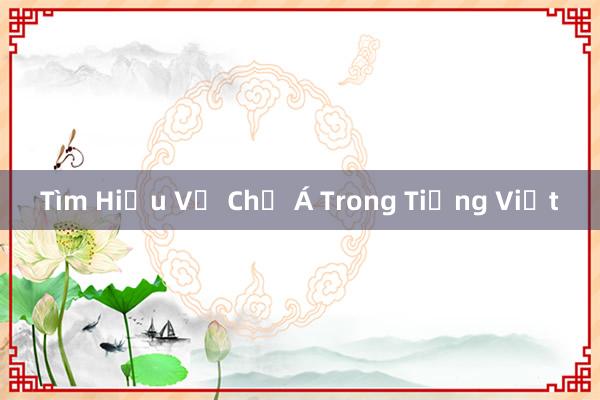 Tìm Hiểu Về Chữ Á Trong Tiếng Việt