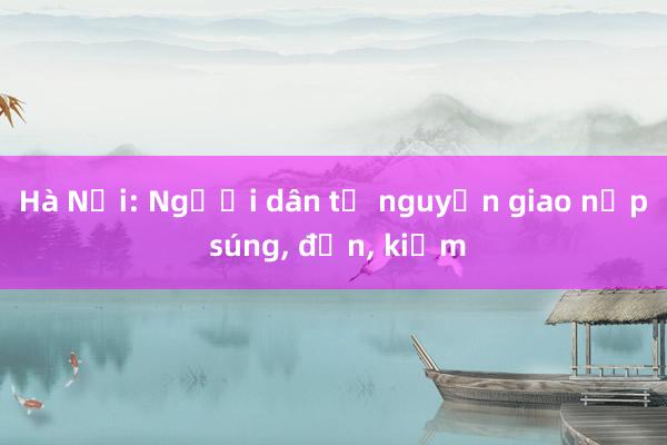 Hà Nội: Người dân tự nguyện giao nộp súng， đạn， kiếm